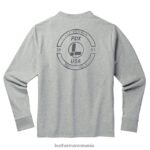 Leatherman tricou cu mânecă lungă cu ștampila mărcii gri îmbrăcăminte JVJ80X91