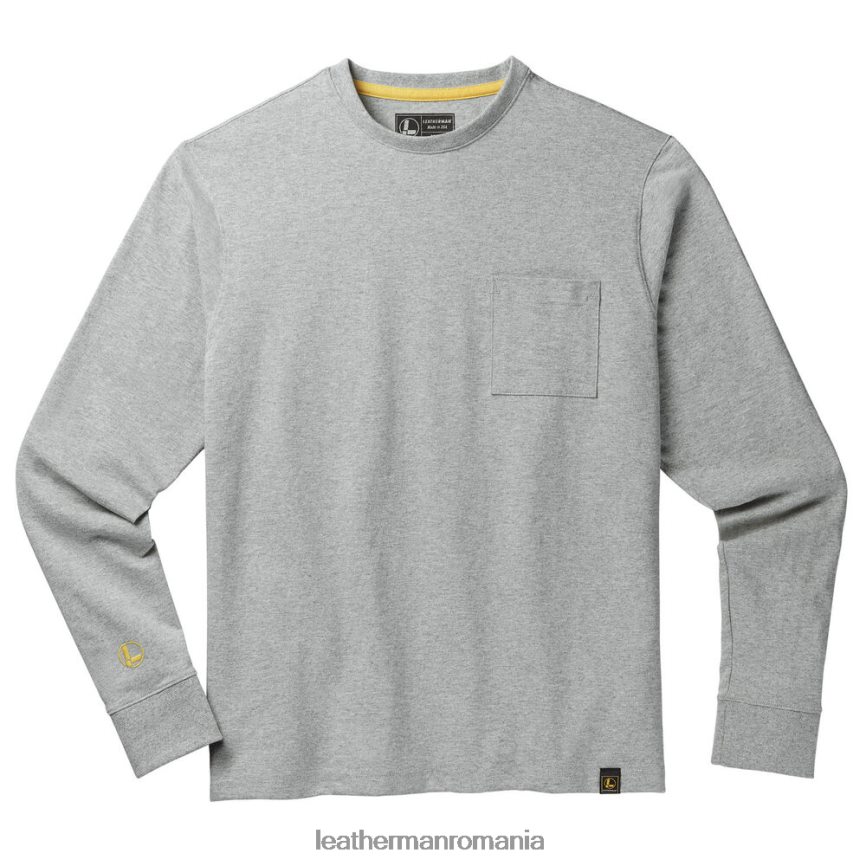 Leatherman tricou cu mânecă lungă cu ștampila mărcii gri îmbrăcăminte JVJ80X91 - Image 3