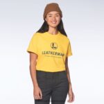 Leatherman tricou cu mânecă scurtă cu logo pe piept galben îmbrăcăminte JVJ80X105 - Image 2
