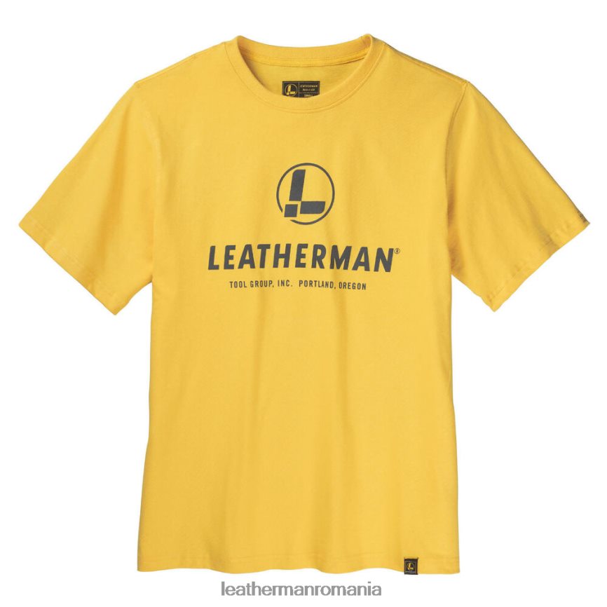 Leatherman tricou cu mânecă scurtă cu logo pe piept galben îmbrăcăminte JVJ80X105 - Image 1